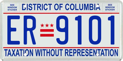 DC license plate ER9101