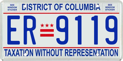 DC license plate ER9119