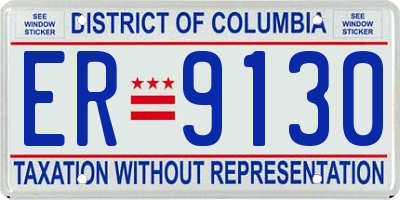 DC license plate ER9130