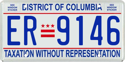 DC license plate ER9146