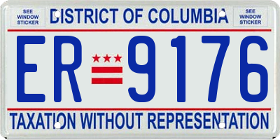 DC license plate ER9176
