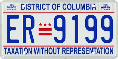 DC license plate ER9199