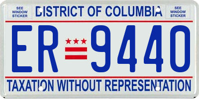 DC license plate ER9440