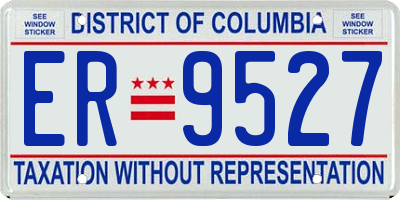 DC license plate ER9527