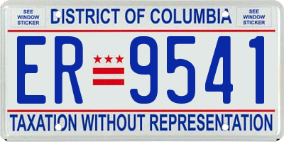 DC license plate ER9541