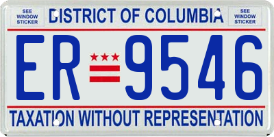 DC license plate ER9546