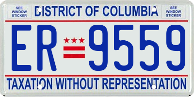 DC license plate ER9559