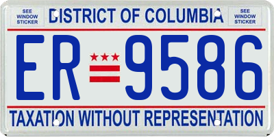 DC license plate ER9586