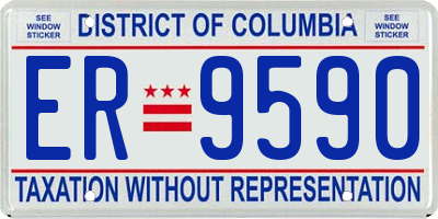 DC license plate ER9590