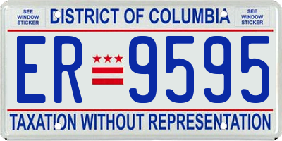 DC license plate ER9595