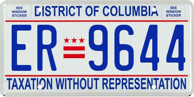 DC license plate ER9644