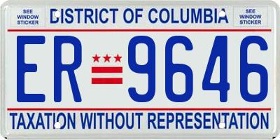DC license plate ER9646