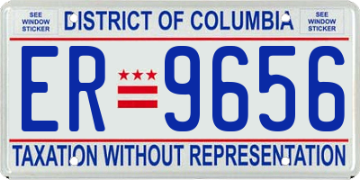 DC license plate ER9656