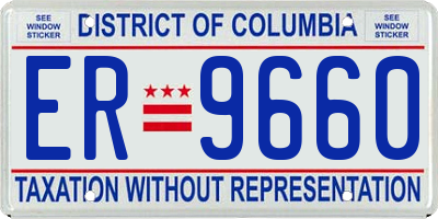 DC license plate ER9660