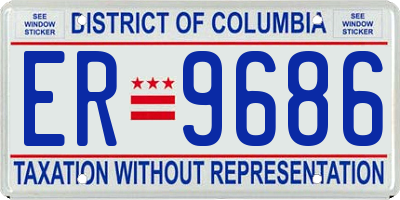 DC license plate ER9686