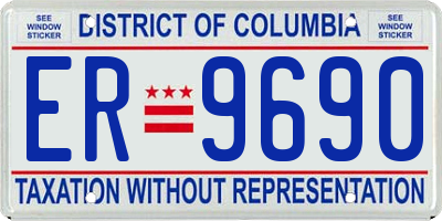 DC license plate ER9690