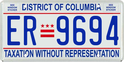 DC license plate ER9694