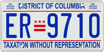 DC license plate ER9710