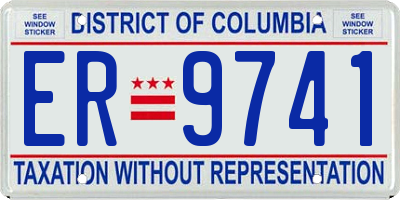 DC license plate ER9741