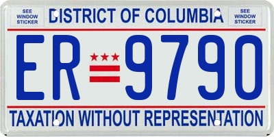 DC license plate ER9790
