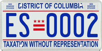 DC license plate ES0002