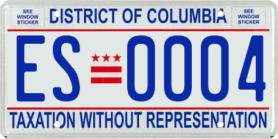 DC license plate ES0004