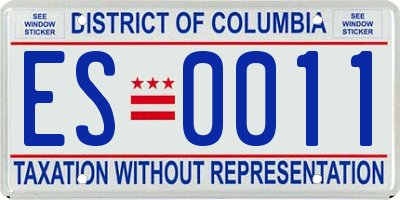 DC license plate ES0011