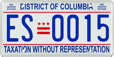 DC license plate ES0015