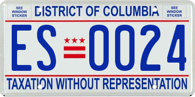 DC license plate ES0024