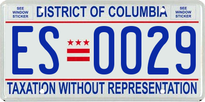 DC license plate ES0029