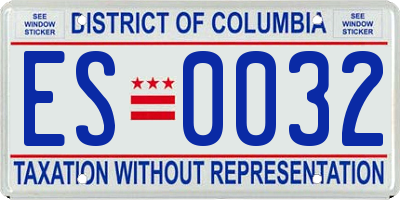 DC license plate ES0032