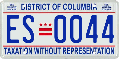 DC license plate ES0044