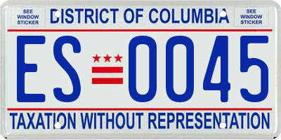 DC license plate ES0045