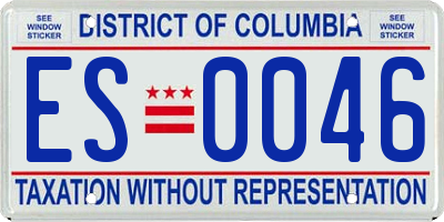 DC license plate ES0046