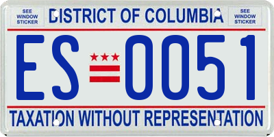 DC license plate ES0051