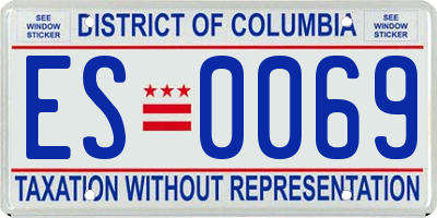 DC license plate ES0069