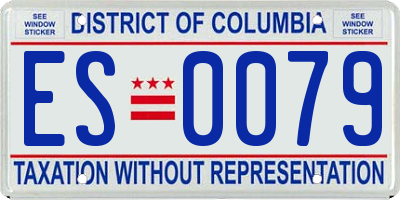 DC license plate ES0079
