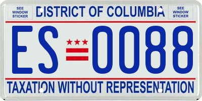 DC license plate ES0088
