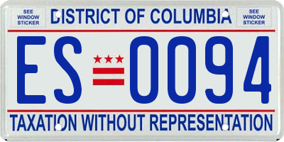 DC license plate ES0094