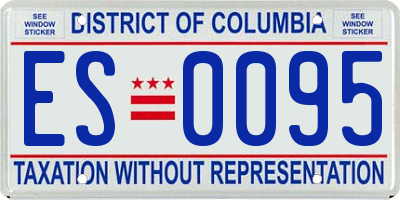 DC license plate ES0095