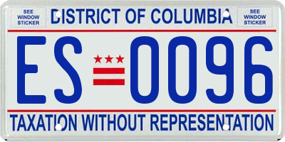DC license plate ES0096