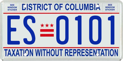 DC license plate ES0101