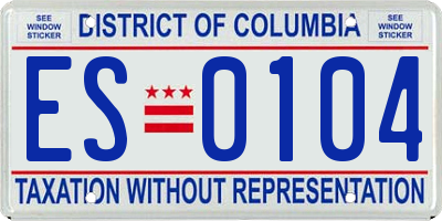 DC license plate ES0104
