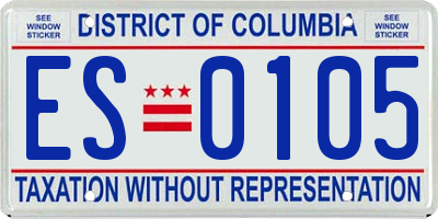 DC license plate ES0105