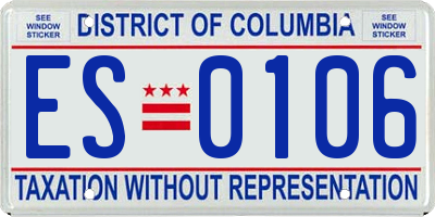DC license plate ES0106