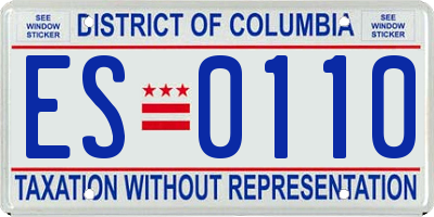 DC license plate ES0110