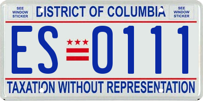 DC license plate ES0111