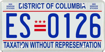 DC license plate ES0126