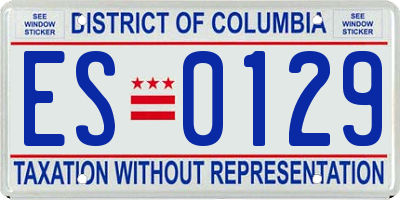 DC license plate ES0129
