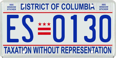 DC license plate ES0130